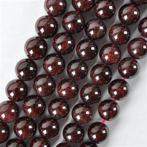 Aliexpress.com : Buy 10MM Natural Garnet Round Loose Beads 15.5 Inch ...