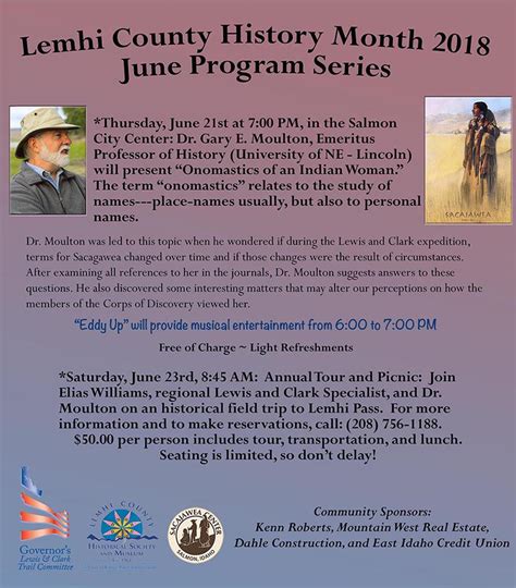 Lemhi County History Month 2018 – Final Two Events! | Lemhi County Museum