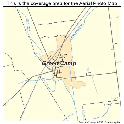 Aerial Photography Map of Green Camp, OH Ohio