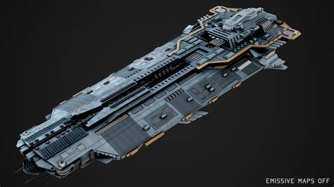 Sci-Fi Mothership Space Carrier 3D Model $199 - .blend .3ds .dae .fbx .max .ma .obj .stl ...