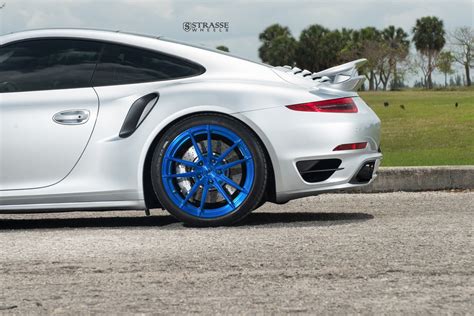 Hate It or Love It: Silver Porsche 911 Turbo on Bright Blue Rims ...