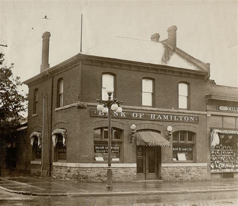 Branch Bank of Hamilton in Hamilton at 419 Barton St, Ontario, 1890s. – Bygonely