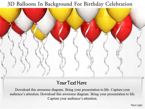 1114 3d Balloons In Background For Birthday Celebration Image Graphics ...