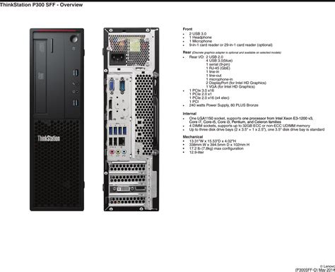 Lenovo P300 Sff Product Spec User Manual Workstation (Think Station ...