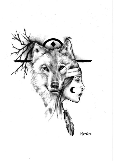 Wolf Headdress Drawing at PaintingValley.com | Explore collection of Wolf Headdress Drawing