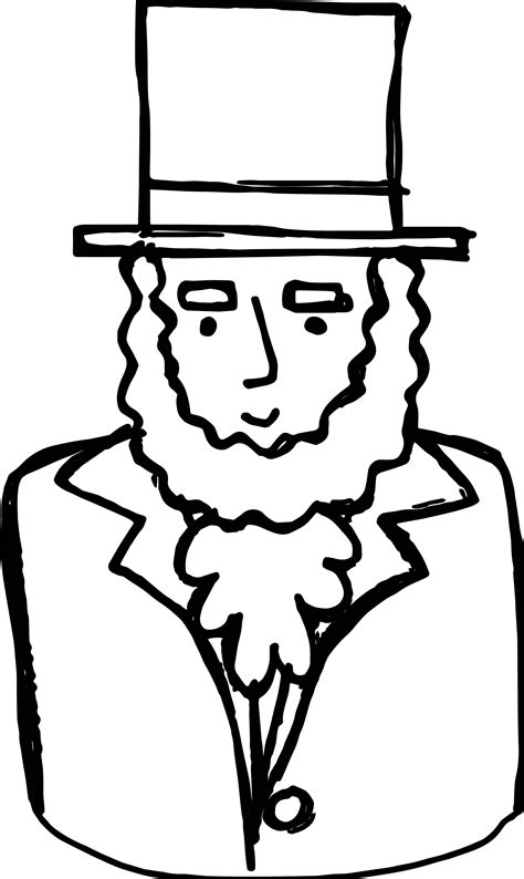 Abraham Lincoln With Hat Drawing at GetDrawings | Free download