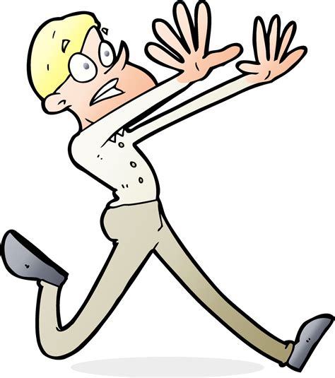 cartoon man running away 12288362 Vector Art at Vecteezy