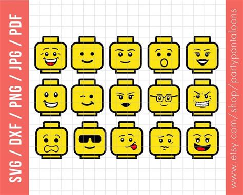 Pin by Tiana Lohr on cricut | Lego faces, Lego party, Lego head