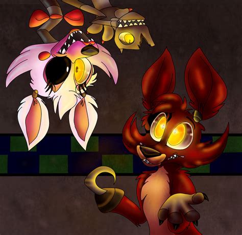 Foxy and Mangle by PlagueDogs123 on DeviantArt