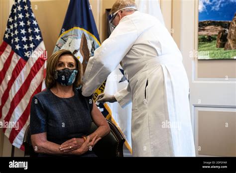 House Speaker Nancy Pelosi, D-Calif., receives a pfizer-biontech covid ...