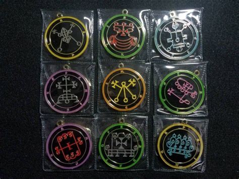 All 72 Ars Goetia Seal Medallions / Goetic Demon Sigils From the Lesser Key of Solomon Grimoire ...