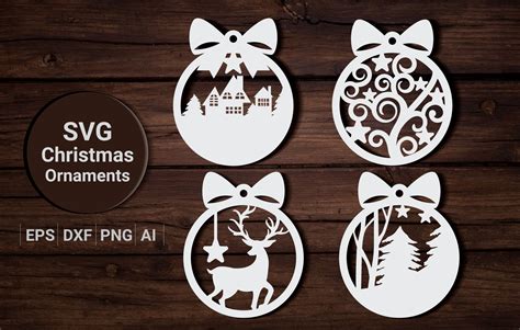 Layered Christmas Ornament Svg For Silhouette Layered Svg Cut File - Vrogue