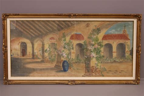 1930’S SAN JUAN CAPISTRANO MISSION PAINTING - Redlands Antique Auction