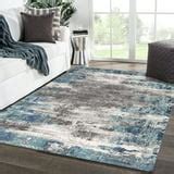MCOW Area Rugs for Bedroom 8x10 Abstract Machine Washable Vintage Rugs Distressed Modern Print ...