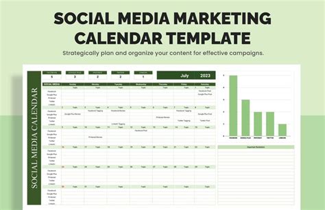 Sample Social Media Marketing Calendar Template Design