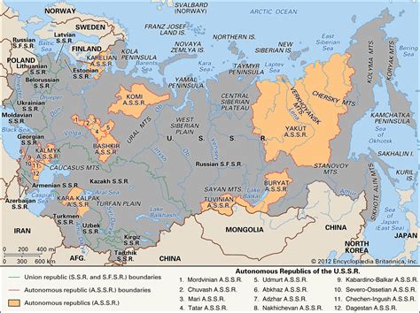 Russian Republics Map