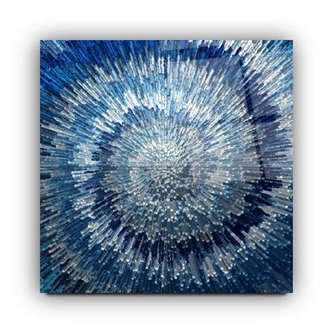 Buy Abstract Blue Glass Wall Art 2 | Artchi