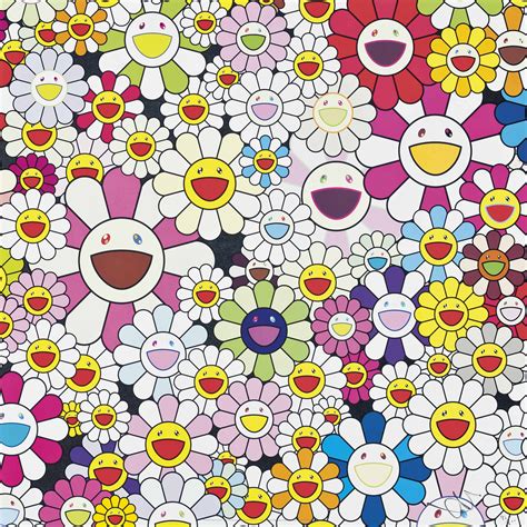 Takashi Murakami (b. 1962) , Flowers Blooming in this World and the ...