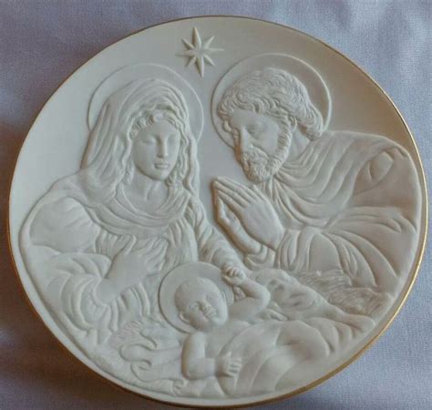 Beautiful WACCAMAW POTTERY Bisque Ceramic Decorative Plate Jesus Mary ...