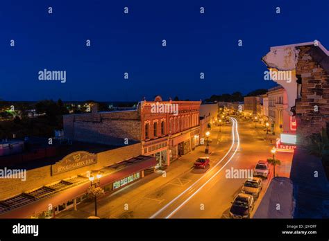 Historic district of downtown Manistee, Michigan, USA (Large format ...