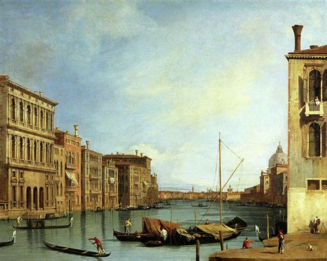 The Grand Canal from the Campo San Vio, Venice, 1728 Painting by ...