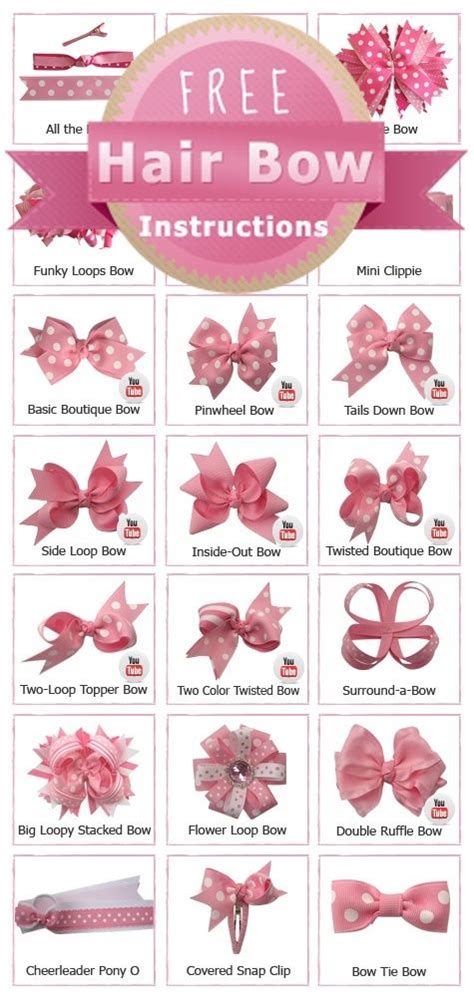 Hair bows tutorials. | Hair bow instructions, Diy hair bows, Diy bow