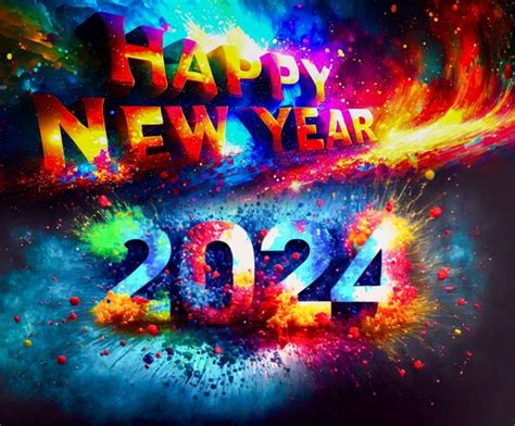 Happy New Year, 2024, Greeting Card Free Stock Photo - Public Domain ...