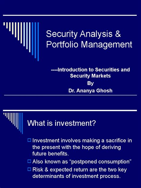 Security Analysis - Introduction