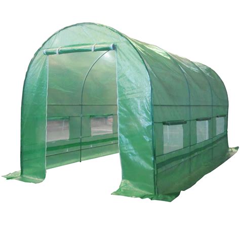 BIRCHTREE Fully Galvanised Frame Polytunnel Greenhouse Pollytunnel Poly ...