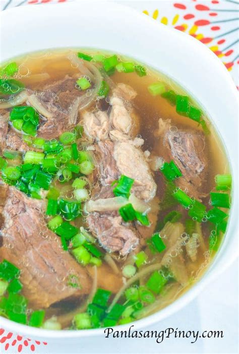 Slow Cooked Beef Lauya Soup Recipe | Recipe | Slow cooked beef, Beef soup recipes, Soup recipes