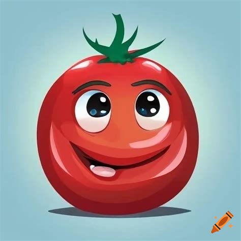Cartoon tomato face for board game card on Craiyon