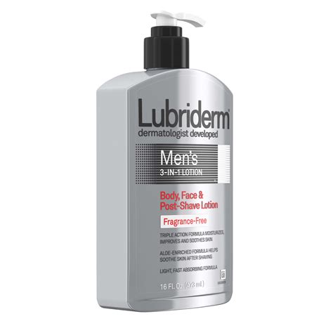 Lubriderm Men's 3-In-1 Moisturizing Body Lotion with Aloe, 16 fl. oz - Walmart.com