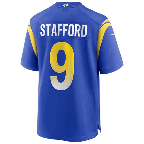 Nike Matthew Stafford #9 Los Angeles Rams GAME NFL Trikot Home Blau ...