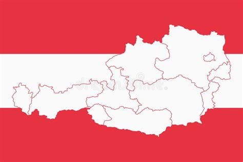 Vector Illustration of Austria Flag Map Stock Illustration ...