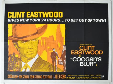 COOGAN'S BLUFF (1968) Original Quad Movie Poster - Clint Eastwood, Lee J. Cobb | eBay