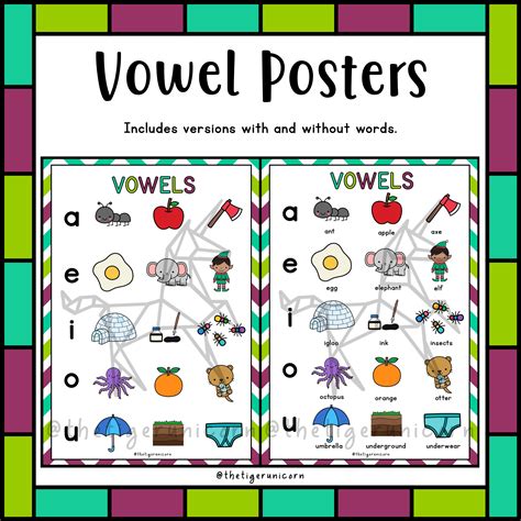 Long Vowel Sounds Vowel Chart Educational Poster Long Vowel Etsy | Porn Sex Picture