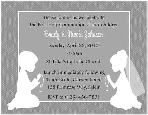 Free First Communion Party Invitation Templates | prosecution2012