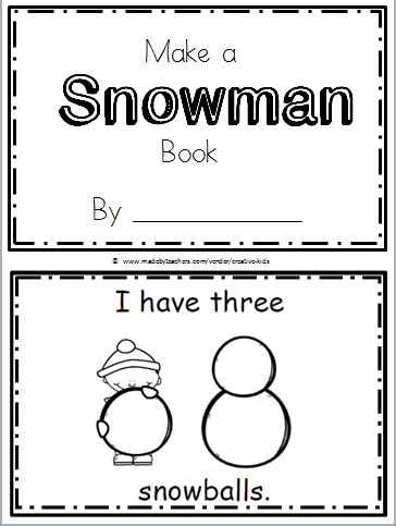 Make a Snowman Mini Book | Made By Teachers