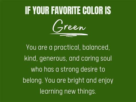 Favorite Color Green: What Does It Say About Your Character