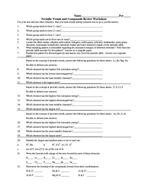 Periodic Trends Worksheet Answers: Complete with ease | airSlate SignNow