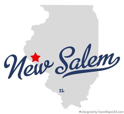 Map of New Salem, Pike County, IL, Illinois