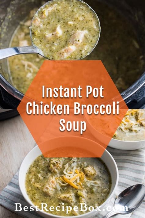 Instant Pot Chicken Broccoli Soup Recipe EASY | Best Recipe Box