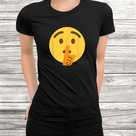 Shushing Face Emoji Shirt - TeeUni