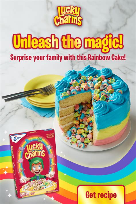 Lucky Charms™ Leprechaun Rainbow Layer Cake | Lucky Charms | Recipe ...