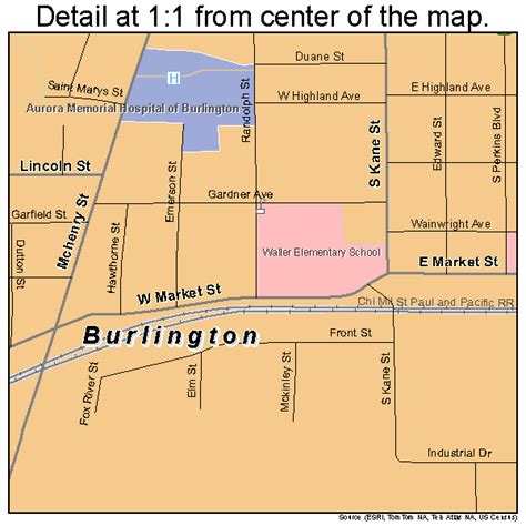 Burlington Wisconsin Street Map 5511200