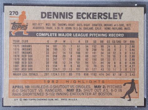 Dennis Eckersley - Hall of Fame - in his Boston Red Sox Uniform
