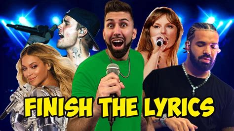 Finish The Lyrics Challenge - YouTube