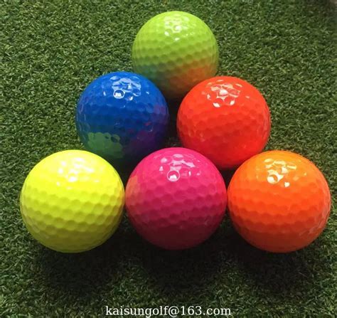 color Range Golf Balls with two pieces