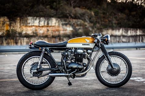 Honda CB350 1970 Cafe Racer. Gold Tank | Cafe racer, Cafe racer honda ...