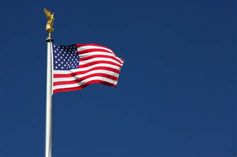 American Flag With Blue Sky Free Stock Photo - Public Domain Pictures